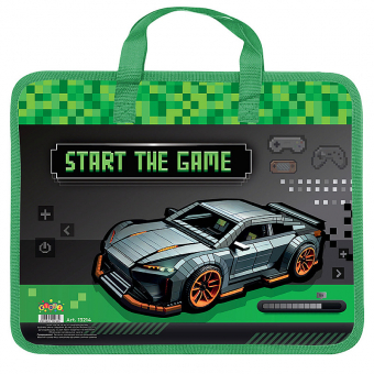 Купить Папка пластиковая с тканевыми ручками «Start the game» оптом